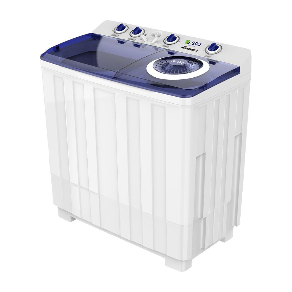 SPJ-15KG TOP LOAD SEMI AUTOMATIC TWIN TUB WHITE - TLWTU-15SAM